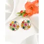 Ruby Raang Women's Mixed Metal Artificial Kundan Earrings - Traditional Jewellery Set for Women (Multicolor), 6 image