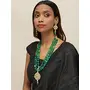 Ruby Raang Women's Mixed Metal Artificial Kundan Jewellery - Traditional Jewellery Set for Women (Green), 2 image