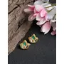 Ruby Raang Women's Mixed Metal Artificial Kundan Earrings - Traditional Jewellery Set for Women (Green), 5 image
