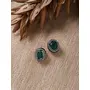 Ruby Raang Women's Mixed Metal Artificial Kundan Earrings - Traditional Jewellery Set for Women (Green), 4 image