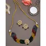 Ruby Raang Women's Mixed Metal Artificial Kundan Jewellery - Traditional Jewellery Set for Women (Multicolor), 2 image