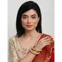 Ruby Raang Women's Mixed Metal Artificial Kundan bangles-and-bracelets - Traditional Jewellery Set for Women (White), 2 image