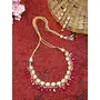 Ruby Raang Women's Mixed Metal Artificial Kundan Jewellery - Traditional Jewellery Set for Women (Maroon), 3 image