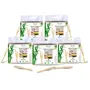 Mini Storify Truly Organic Disposable/Bio-degradable Bamboo Wooden Two Point Mini Fruit Fork Party Forks 9cm (3.5") Set of 5 (350 Sticks)