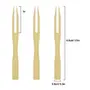 Mini Storify Truly Organic Disposable / Bio-degradable Bamboo Wooden Two Point Mini Fruit Fork Party Forks 9cm (3.5") Set of 4 (280 Sticks), 2 image