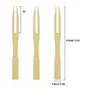 Mini Storify Truly Organic Disposable/Bio-degradable Bamboo Wooden Two Point Mini Fruit Fork Party Forks 9cm (3.5") (Set of 2(140 Sticks), 2 image