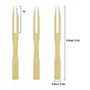 Mini Storify Truly Organic Disposable/Bio-degradable Bamboo Wooden Two Point Mini Fruit Fork Party Forks 9cm, 3.5 inches | 70 Sticks, 2 image