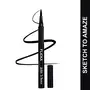 FLiCKA Sketch to Amaze-Waterproof  Long Lasting Smudge Proof Sketch Pen for Girl and Women (Black), 2 image