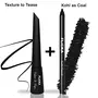FLiCKA As Coal and Texture to Tease Liquid  Combo Set | Deep Black Water-proof Smudge Proof | Intense Black Look | Intensely Pigmented & Long Lasting Eye Makeup Essential, 2 image