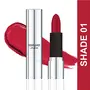 FLiCKA Tomato Red Lipstick for Dry Lips Matte Finish Full Coverage for All Skin Tones - 4gm, 2 image