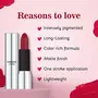 FLiCKA Tomato Red Lipstick for Dry Lips Matte Finish Full Coverage for All Skin Tones - 4gm, 4 image