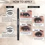 FLiCKA As Coal Eye Pencil  Deep Black Water-proof Smudge Proof & Long Lasting Eye Makeup 1.2gm, 6 image