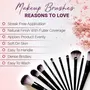 FLiCKA Glow-On-the-Go Set Makeup Brush Set | Set of 3 Brushes | Professional Makeup Brush Set | Concealer Brush | Eyebrow/ Brush | Lip/Eye Brush, 4 image