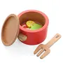NESTA TOYS Wooden Stove Pot and Pan Pretend Play Kitchen Set for (10 Pcs) - Kitchen Accessories Toy Set Cooking Toys Ages 3+, 5 image
