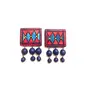 Karru Krafft Women's Handcrafted Terracotta Necklace Set Traditional Purple & Blue Hand Painted Jewellery Set , 3 image