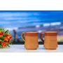 Karru Krafft Handcrafted Terracotta High-Neck Design Microwave Safe Coffee Mug for Home Usable Cafeteria Usable Tabelware Corporate Gifting160 ml (Set of 2)