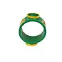 Karru Krafft Terracotta Clay Bird Feeder Birds Food Container Serving Bowl for Sparrow PigSquirrel Parrot Hanging On Tree/Balcony/Roof (Green), 4 image