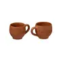 Karru Krafft Handcrafted Terracotta Dotted Design Microwave Safe Tea Cup for Home Usable Cafeteria Usable Tabelware Corporate Gifting120 ml (Set of 6), 2 image