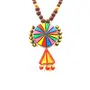 Karru Krafft Women's Handcrafted Terracotta Necklace Set Traditional Multicoloured Hand Painted Jewellery Set , 3 image