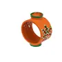 Karru Krafft Terracotta Clay Bird Feeder Birds Food Container Serving Bowl for Sparrow PigSquirrel Parrot Hanging On Tree/Balcony/Roof (Green), 3 image