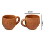 Karru Krafft Handcrafted Terracotta Dotted Design Microwave Safe Tea Cup for Home Usable Cafeteria Usable Tabelware Corporate Gifting120 ml (Set of 6), 3 image