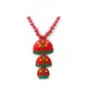Karru Krafft Women's Handcrafted Terracotta Necklace Set Traditional Red Hand Painted Jewellery Set , 3 image