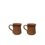 Karru Krafft Handcrafted Terracotta High-Neck Design Microwave Safe Coffee Mug for Home Usable Cafeteria Usable Tabelware Corporate Gifting160 ml (Set of 2), 2 image