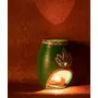 Karru Krafft Handcrafted Terracotta Aroma Diffuser/ Holder/ Kapoor Burner for Home Fragrance Pooja Decor Festive Decor Diwali Decor Home Decor Mitti Aroma(GREEN), 4 image