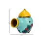 Karru Krafft Terracotta Clay Bird Home Bird Feeder Birds Food Container Serving Bowl for Sparrow Pig Squirrel Parrot Hanging On Tree/Balcony/Roof (Sky Blue), 2 image
