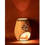 Karru Krafft Handcrafted Terracotta Aroma Diffuser/ Holder/ Kapoor Burner for Home Fragrance Pooja Decor Festive Decor Diwali Decor Home Decor Mitti Aroma(WHITE), 3 image