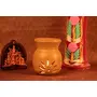Karru Krafft Handcrafted Terracotta Oil Diffuser/ Kapoor Burner/ Holder and Durga Idol Set for Home Fragrance Pooja Decor Diwali Decor Home Décor, 5 image