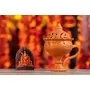 Karru Krafft Handcrafted Terracotta Dhunachi with Lid and Durga Idol for Home Fragrance Pooja DecorFestive Decor Diwali DecorHome Fragrance Decorative Stand Home FragranceFestive Gifting, 3 image