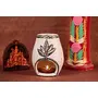 Karru Krafft Handcrafted Terracotta Oil Diffuser/ Kapoor Burner/ Holder and Durga Idol Set for Home Fragrance Pooja Decor Festive Decor Diwali Decor Mitti Aroma(WHITE), 2 image
