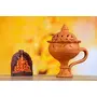 Karru Krafft Handcrafted Terracotta Dhunachi with Lid and Durga Idol for Home Fragrance Pooja DecorFestive Decor Diwali DecorHome Fragrance Decorative Stand Home FragranceFestive Gifting, 7 image