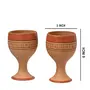 Karru Krafft Handcrafted Terracotta Reusable Juice Glass for Home Usable Cafeteria Usable Tabelware Corporate Gifting 160 ml (Set of 4), 3 image