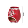 Karru Krafft Handcrafted Terracotta Oil Diffuser/ Kapoor Burner/ Holder and Durga Idol Set for Home Fragrance Pooja Decor Festive Decor Home Decor Mitti Aroma(RED), 4 image