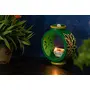 Karru Krafft Handcrafted Terracotta Oil Diffuser/Kapoor Diffuser/Loban Burner/Clay Sambrani Holder for Home Fragrance Home Decor Pooja Decor Navaratri Decor Diwali Dcor (Green), 4 image
