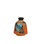 Karru Krafft Wheel Thrown Terracotta Clay Patchitra Printed Firozi Flower Vase for Indoor / Home Decoration Table Top Ideal for Gifting Set of 3 Orange (19.05 x 14.06 x 10.15 cm), 6 image