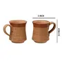 Karru Krafft Handcrafted Terracotta High-Neck Design Microwave Safe Coffee Mug for Home Usable Cafeteria Usable Tabelware Corporate Gifting160 ml (Set of 2), 3 image