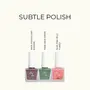 Harkoi Nail Serum & Lacquer Combo Set of 3 Subtle Polish( Lime Green Sage Green Pink Jelly Flaked) 24 ml ( 8 ml Each ), 2 image