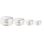 Dynore Stainless Steel Hole Puri Dabba/Sprout Maker/coriander dabba/Flat Dabba With Air Ventilation Hole Through it- Set of 4 Kothmir Dabba