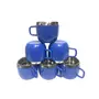 Dynore Stainless Steel Navy Blue Color Apple Cups- Set of 6, 2 image