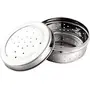 Dynore Stainless Steel Hole Puri Dabba/Sprout Maker/coriander dabba/Flat Dabba With Air Ventilation Hole Through it- Set of 4 Kothmir Dabba, 2 image
