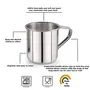 Dynore Stainless Steel Multipurpose Steel Mugs for Home Set of 5, 2 image
