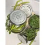 Dynore Stainless Steel Hole Puri Dabba/Sprout Maker/coriander dabba/Flat Dabba With Air Ventilation Hole Through it- Set of 4 Kothmir Dabba, 4 image