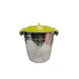 Dynore Stainless Steel Single Wall Ice Bucket with Silicone Lid- 1000 ml Multicolor, 3 image