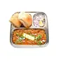 Dynore Stainless Steel 3 in 1 Pav Bhaji/Partition Plate/Snacks Plate- Set of 2, 2 image