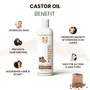 Kalp 7 HERBS pressed Castor oil for Stronger Hair Skin & Nails 100% Natural Moisturizing & Healing For Dry Skin Beard and Eyelashes and No Mineral Oil - 200ml, 6 image