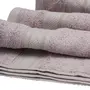 Dvaar The Karira Collection - Bamboo Cotton Bath Towels Men Women 600 Gsm (Single Piece) Grape Grey