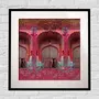 Pink Royal Door Design Framed Art Print (12x12)